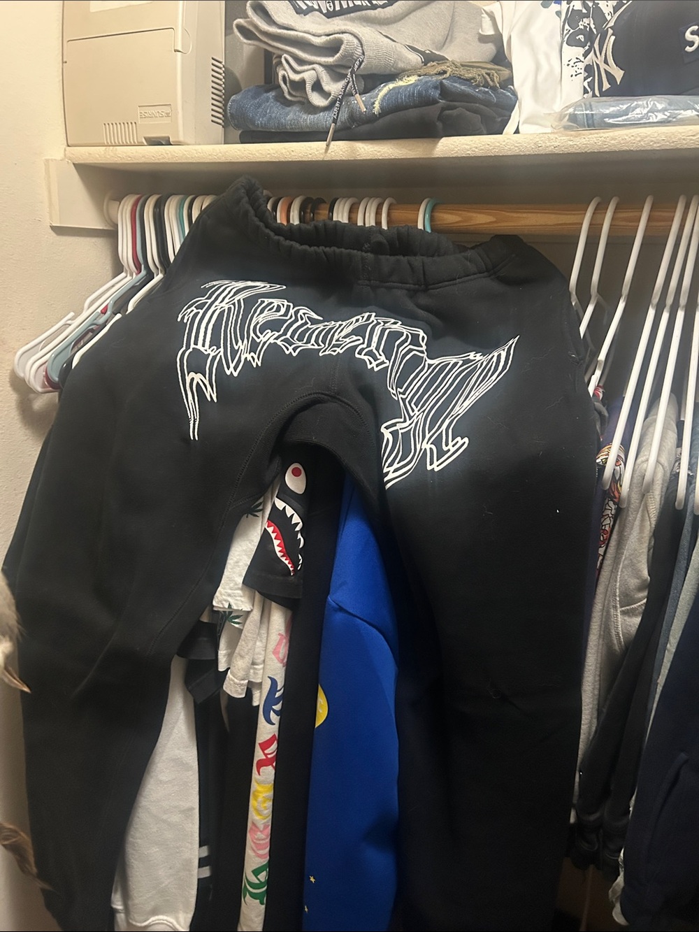Revenge Black Graphic Sweatpants size medium